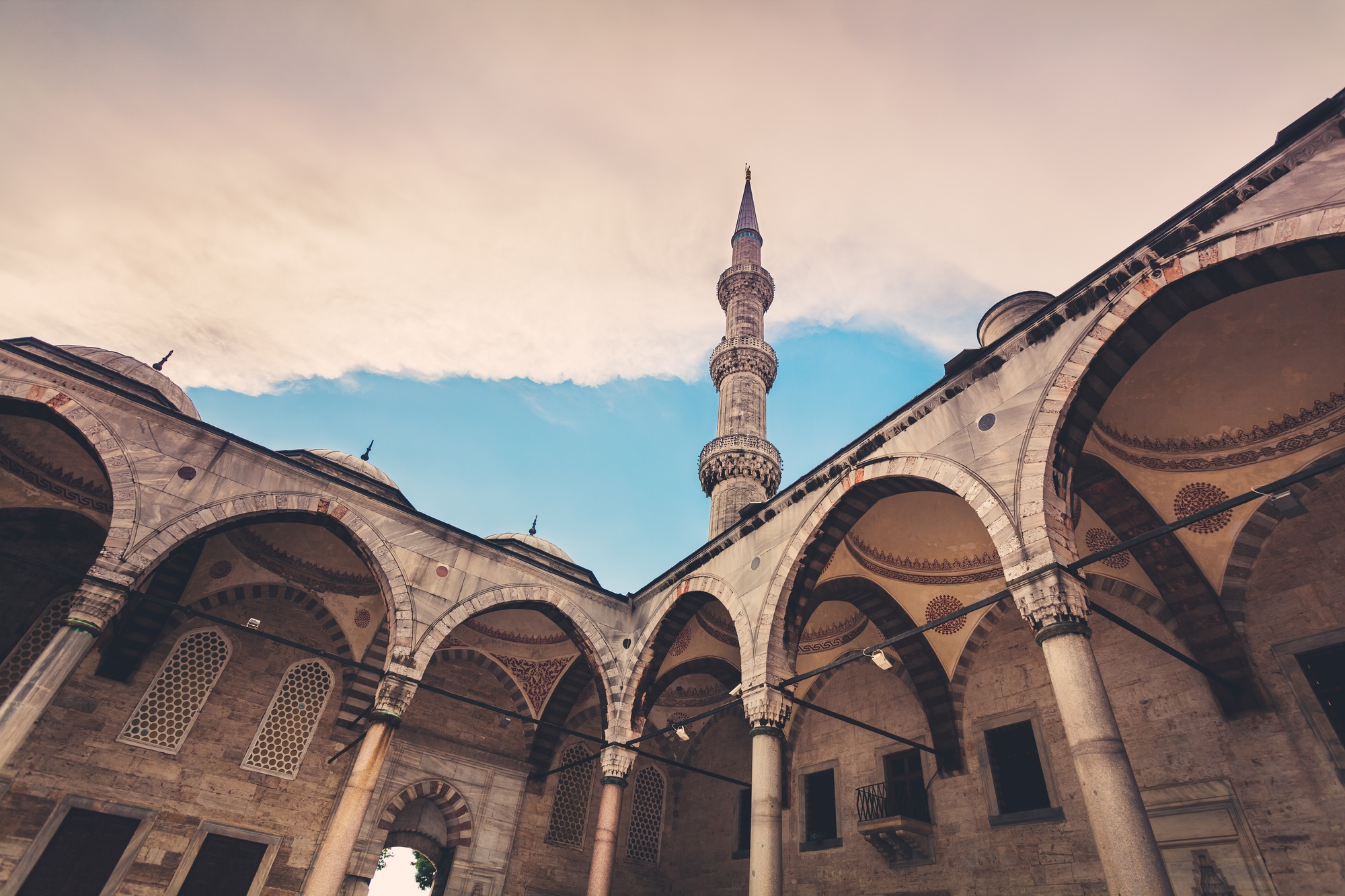 Blue Mosque in Istanbul. Sunset time